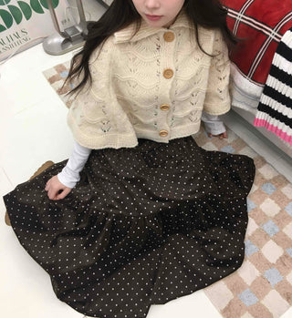 Dot A-line Cozy Long Skirt