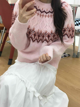 Sweet Round Neck Knit