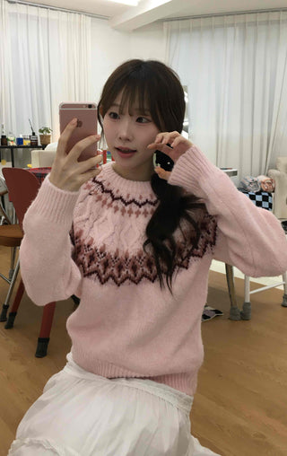Sweet Round Neck Knit