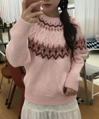 Sweet Round Neck Knit