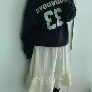 Vintage American Numbering Drop Shoulder Long Sleeve Tee