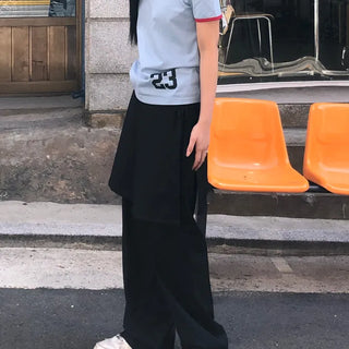 Yure Layered Wrap Skirt Pants