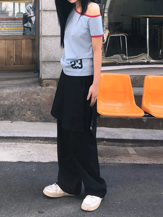 Yure Layered Wrap Skirt Pants