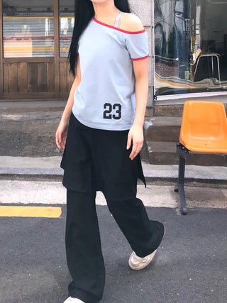 Yure Layered Wrap Skirt Pants