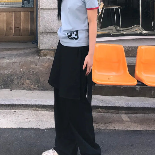 Yure Layered Wrap Skirt Pants