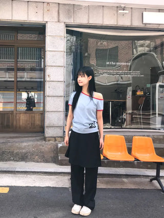 Yure Layered Wrap Skirt Pants