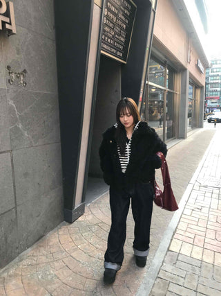 Striped Cat Ear Zip-Up Hoodie