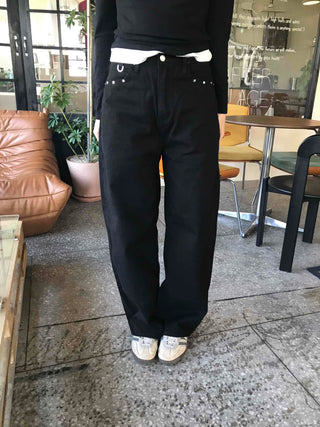 Modern Semi-Bootcut Oversized Cotton Pants