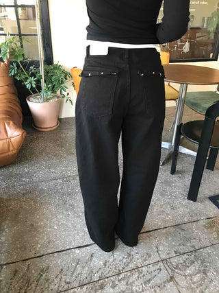 Modern Semi-Bootcut Oversized Cotton Pants