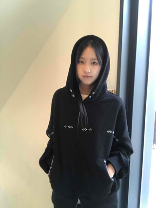 Studded Point Standard Zip-up