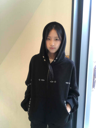 Studded Point Standard Zip-up