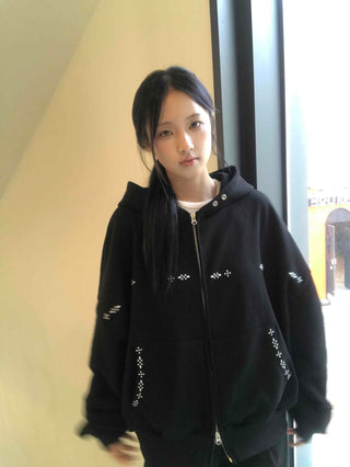 Studded Point Standard Zip-up