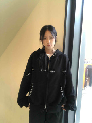 Studded Point Standard Zip-up