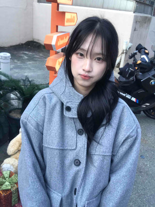 Soft Oversized Hooded Balloon Coat
