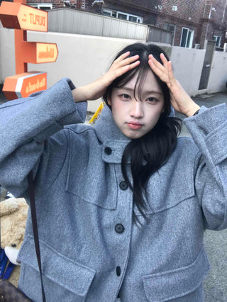 Soft Oversized Hooded Balloon Coat