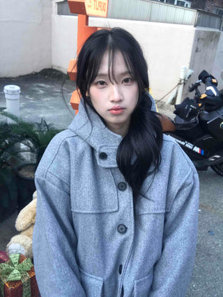 Soft Oversized Hooded Balloon Coat