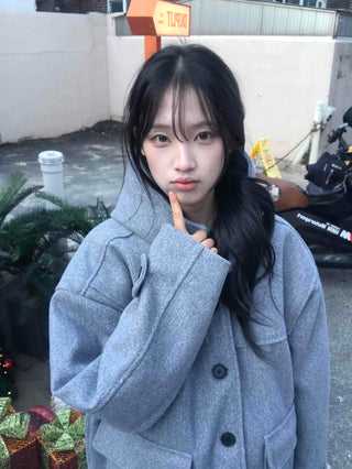 Soft Oversized Hooded Balloon Coat