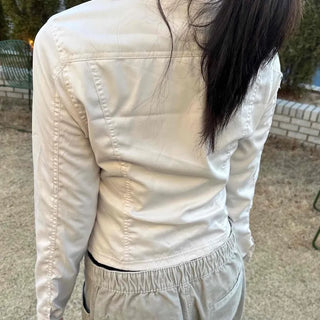 Slim Fit Pocket Short Biker Jacket
