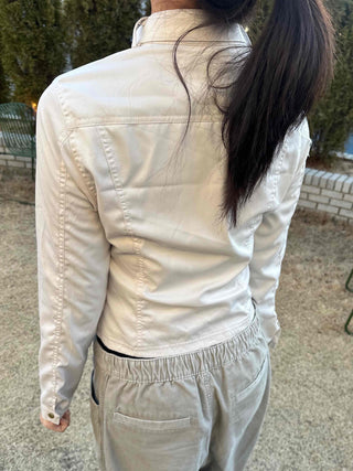 Slim Fit Pocket Short Biker Jacket