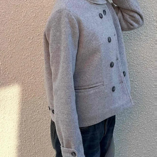 Collared Double-Button Short Coat