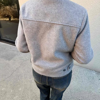 Collared Double-Button Short Coat