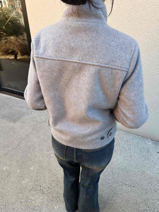 Collared Double-Button Short Coat
