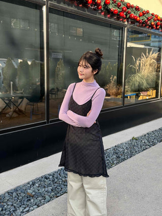 Check Pattern Bustier Mini Dress