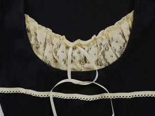 Kimel Ribbon Lace Puff Sleeve Short Sleeve Tee
