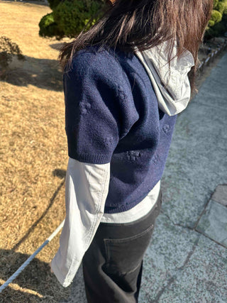 Basic Crop Short Sleeve Knit Cardigan
