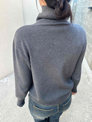 Soft Turtleneck Slim Fit Knit Cardigan