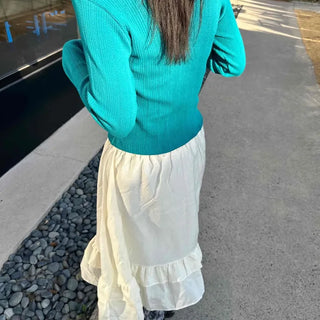 Classic Round Neck Pocket Point Knit Cardigan