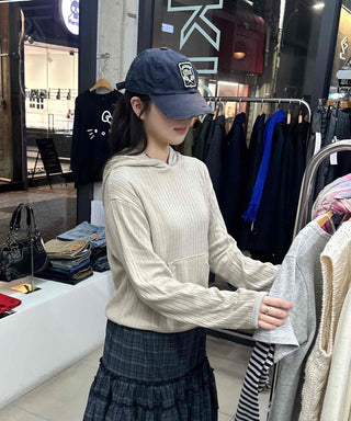 Basic Point Knit Hoodie