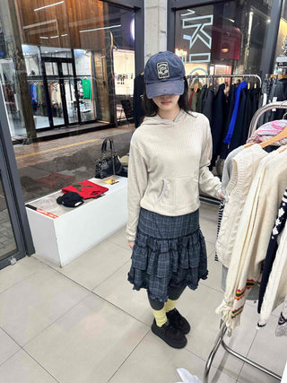Basic Point Knit Hoodie