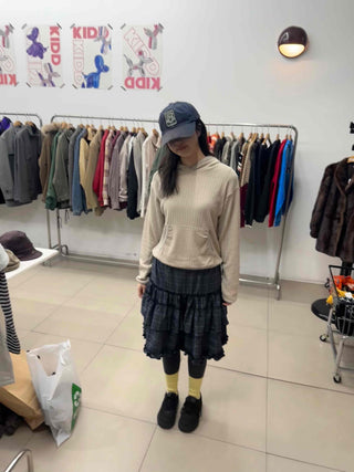 Basic Point Knit Hoodie