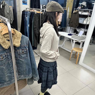 Basic Point Knit Hoodie