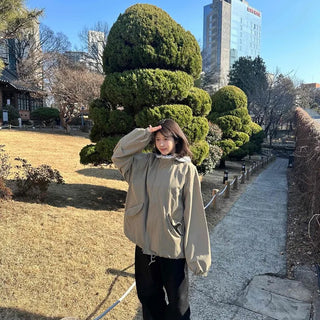 Loose-fit Windbreaker Short Field Jacket