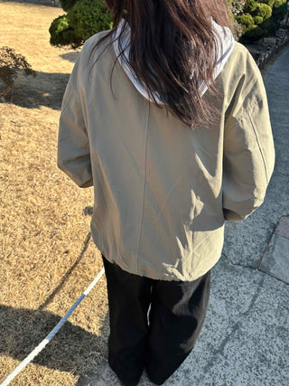 Loose-fit Windbreaker Short Field Jacket