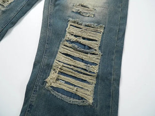 Mure ✱y2k✱ Hip Mood Distressed Damaged Washed Denim Pants