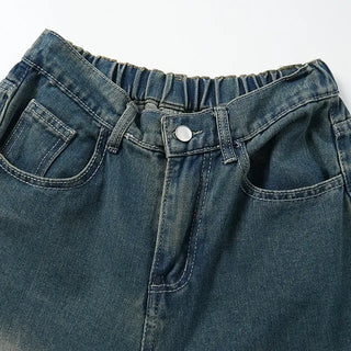 Mure ✱y2k✱ Hip Mood Distressed Damaged Washed Denim Pants