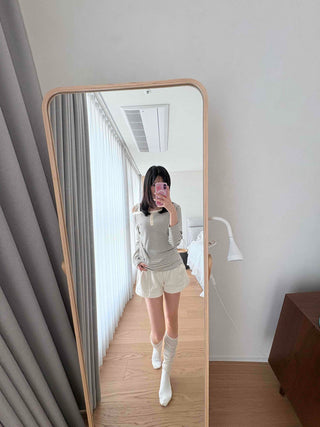 Flat A-line Simple Mini Shorts