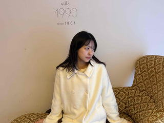 Collared double-button midi coat
