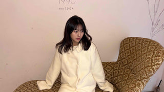 Collared double-button midi coat