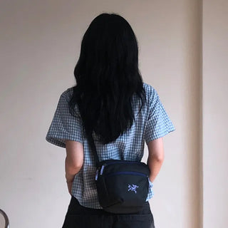 Jelloo Sky Fine Check Short Sleeve Shirt