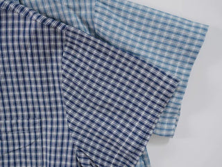 Jelloo Sky Fine Check Short Sleeve Shirt