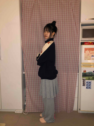 Star Color Block High-Neck Boxy Zip-Up