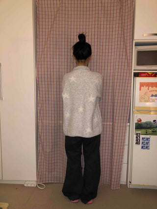 Button Pocket Semi-Wide Cotton Pants