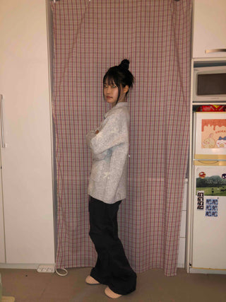 Pocket Point Loose Fit Star Knit Cardigan