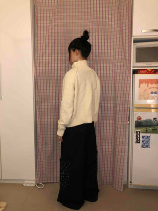 Studded Pocket Elastic Waist Balloon Pants