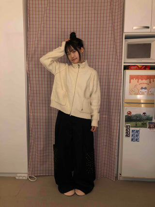 Studded Pocket Elastic Waist Balloon Pants