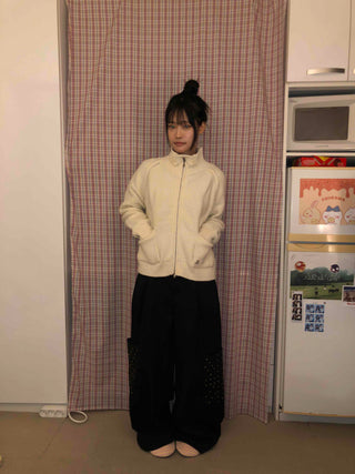 Studded Pocket Elastic Waist Balloon Pants